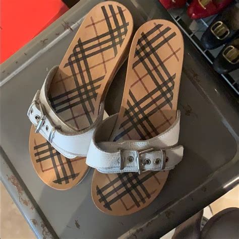 fake burberry flip flops|burberry vintage slides.